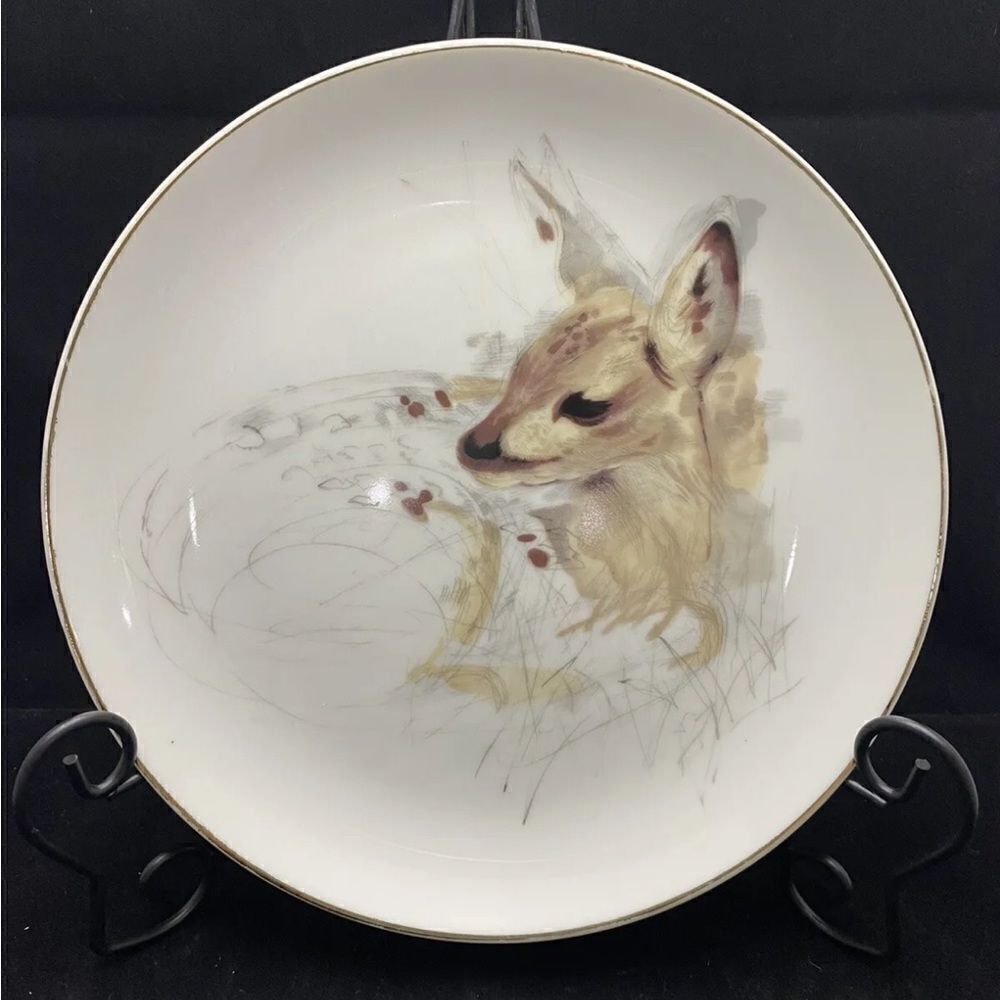 WOODLAND HAVEN ENESCO‎ VINTAGE 1976 COLLECTOR PLATE HANS PAUL LUETCKE DEER Fawn